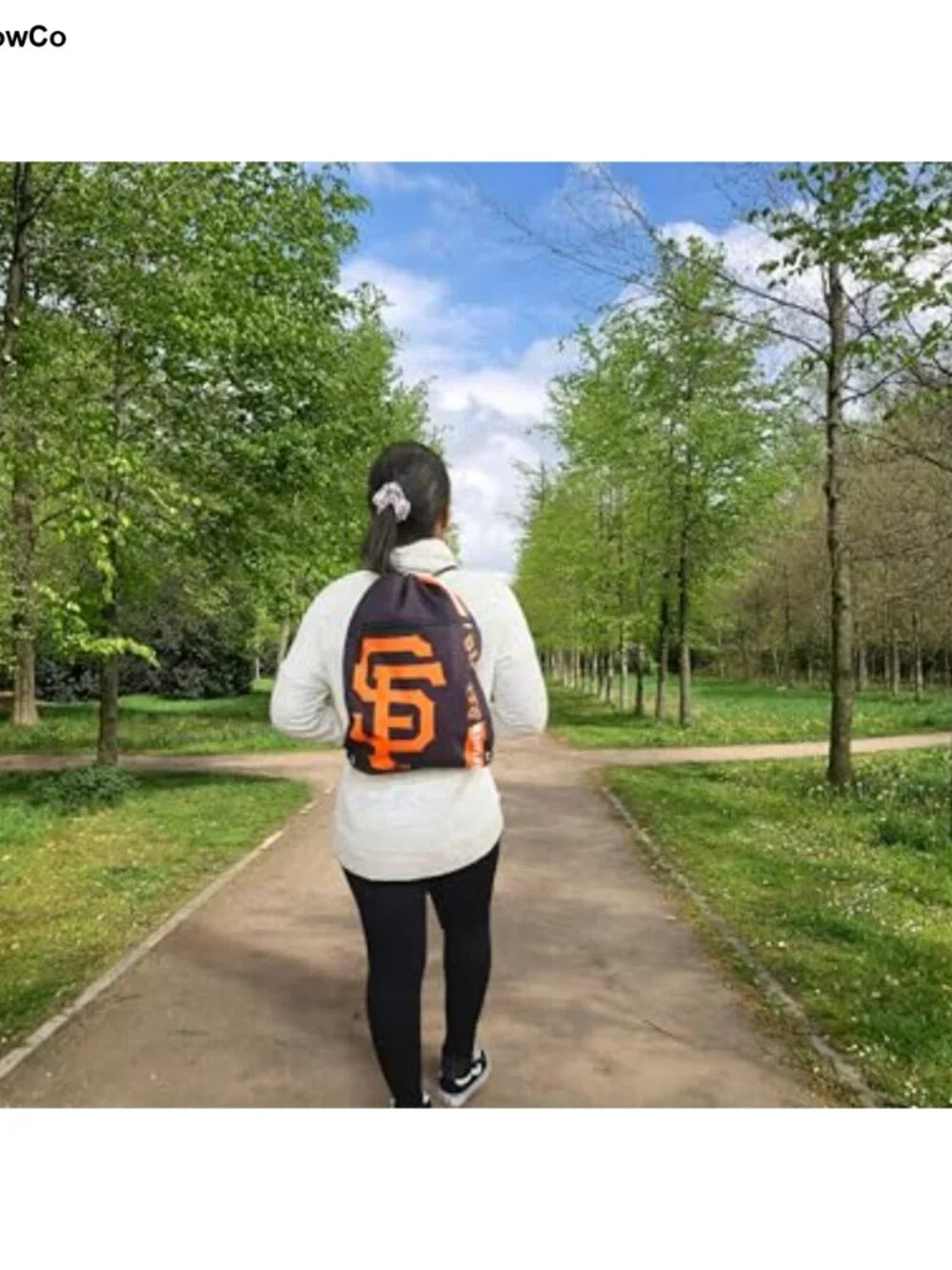 MLB Drawstring Backpack Nylon Gym Sack Zippered Pocket Water Resistant